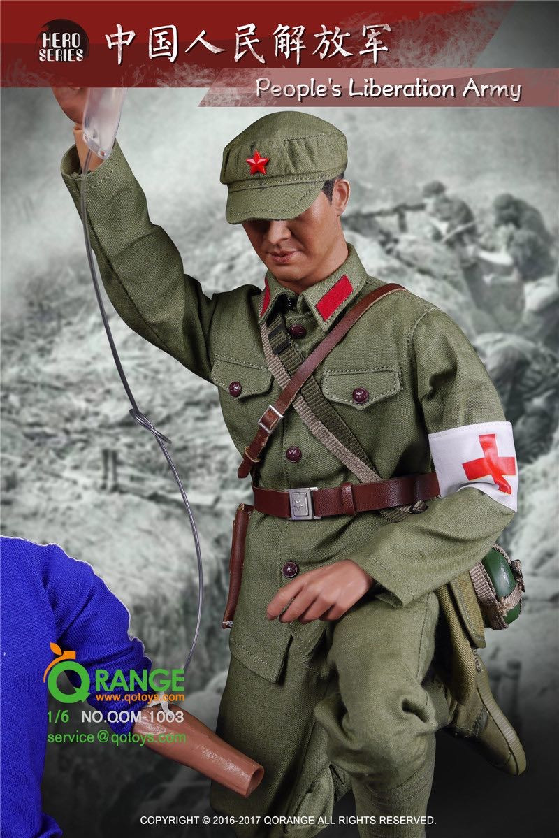 零元拍：QORANGE QOTOYS：1/6 英雄系列 - 中国人民解放军对越自卫反击战医疗兵套装 （QOM-1003）不含头雕塑体