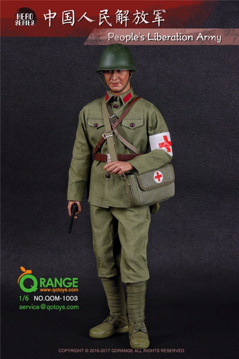 零元拍：QORANGE QOTOYS：1/6 英雄系列 - 中国人民解放军对越自卫反击战医疗兵套装 （QOM-1003）不含头雕塑体