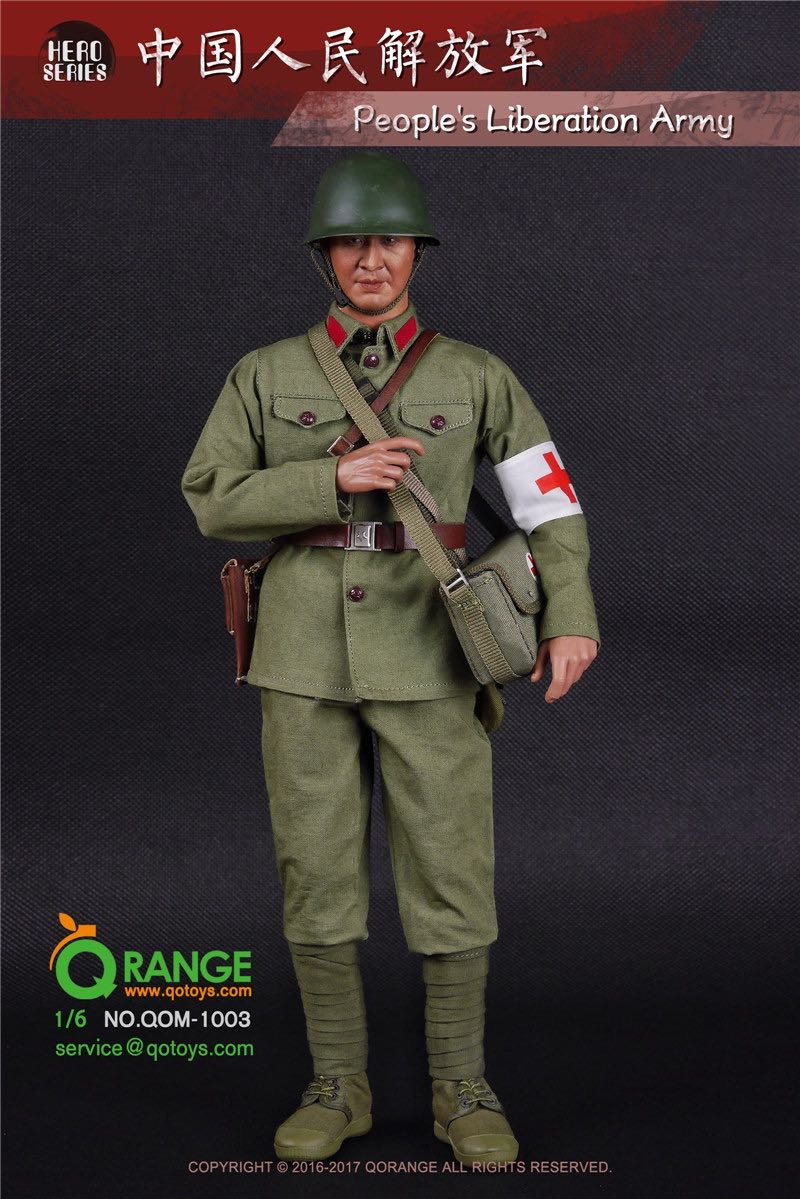 零元拍：QORANGE QOTOYS：1/6 英雄系列 - 中国人民解放军对越自卫反击战医疗兵套装 （QOM-1003）不含头雕塑体