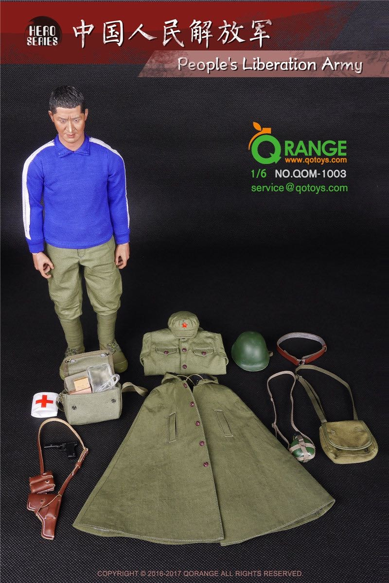 零元拍：QORANGE QOTOYS：1/6 英雄系列 - 中国人民解放军对越自卫反击战医疗兵套装 （QOM-1003）不含头雕塑体