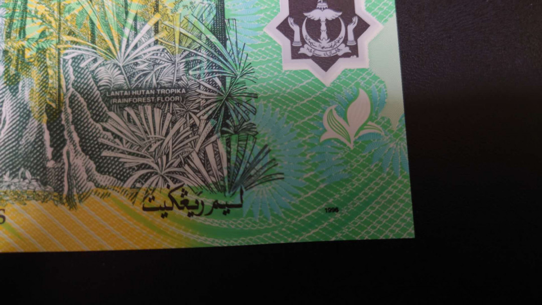 陆续更新【囧羊收藏】精选微拍第17期 ~2017年第八期 世界纸币精选（有澳门大金龙，天鹅船等） 1996初版文莱5林吉特塑料钞 C1冠 全新绝品