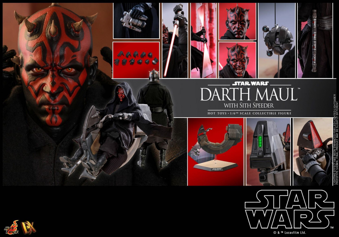 零元拍：HotToys：1/6 星战1-Darth Maul达斯摩尔与飞行摩托 套装 特别版，DX17