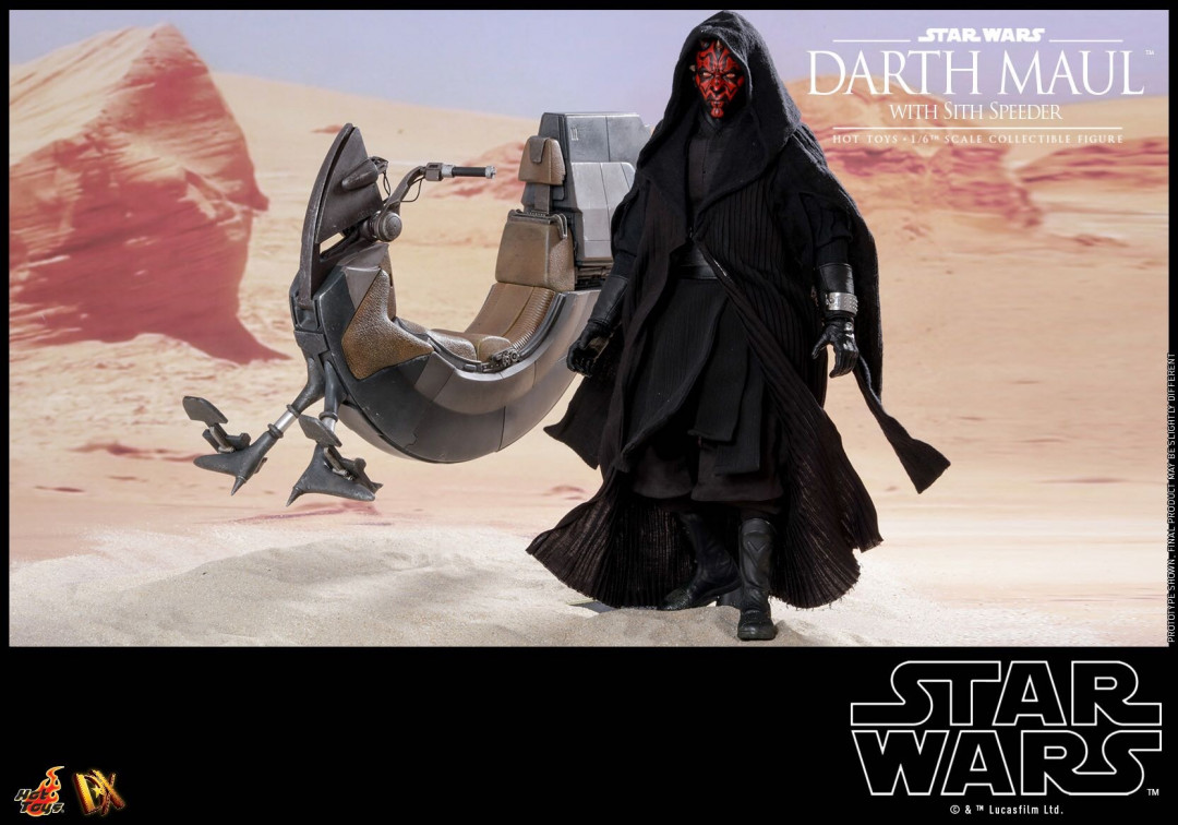 零元拍：HotToys：1/6 星战1-Darth Maul达斯摩尔与飞行摩托 套装 特别版，DX17