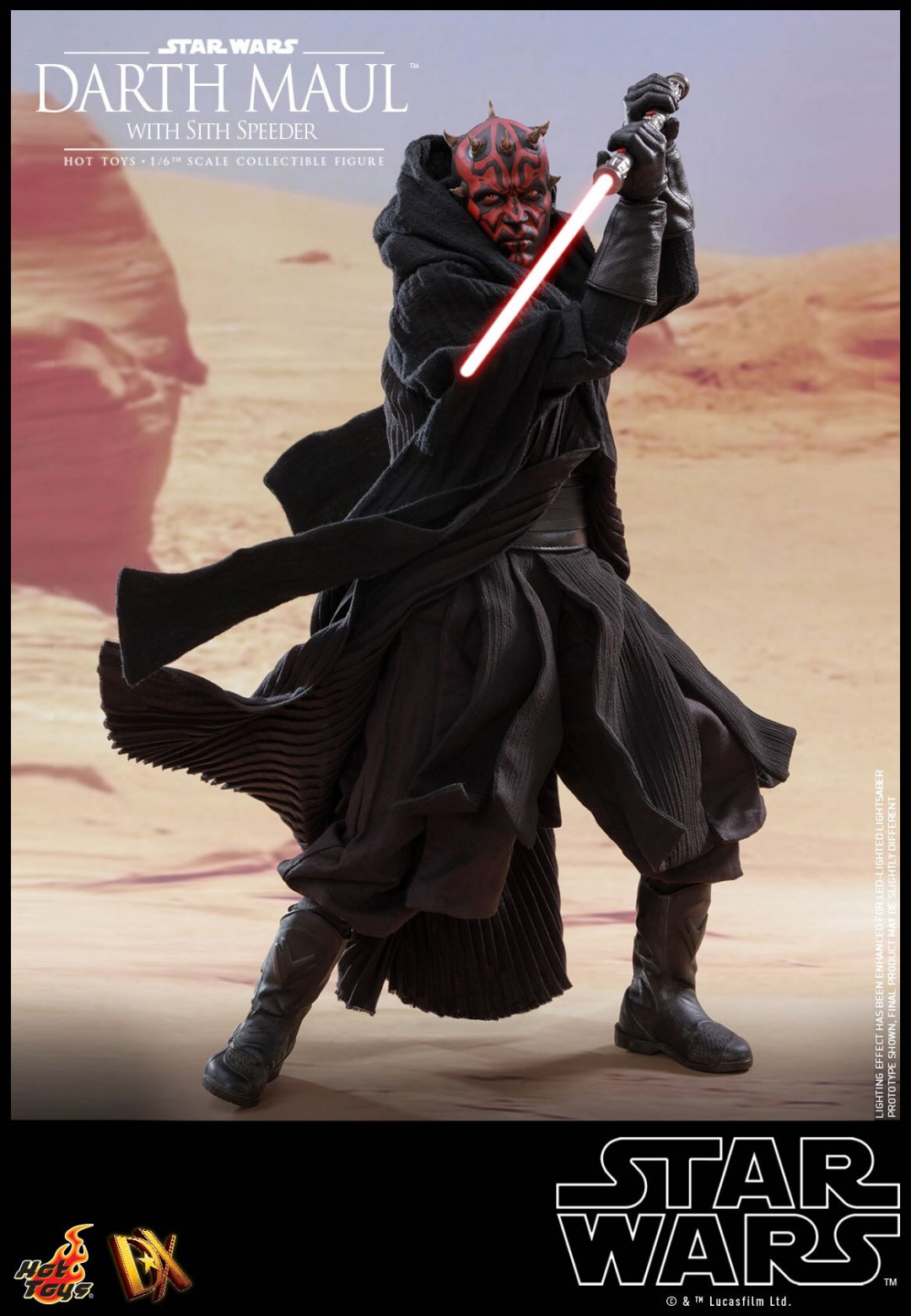 零元拍：HotToys：1/6 星战1-Darth Maul达斯摩尔与飞行摩托 套装 特别版，DX17