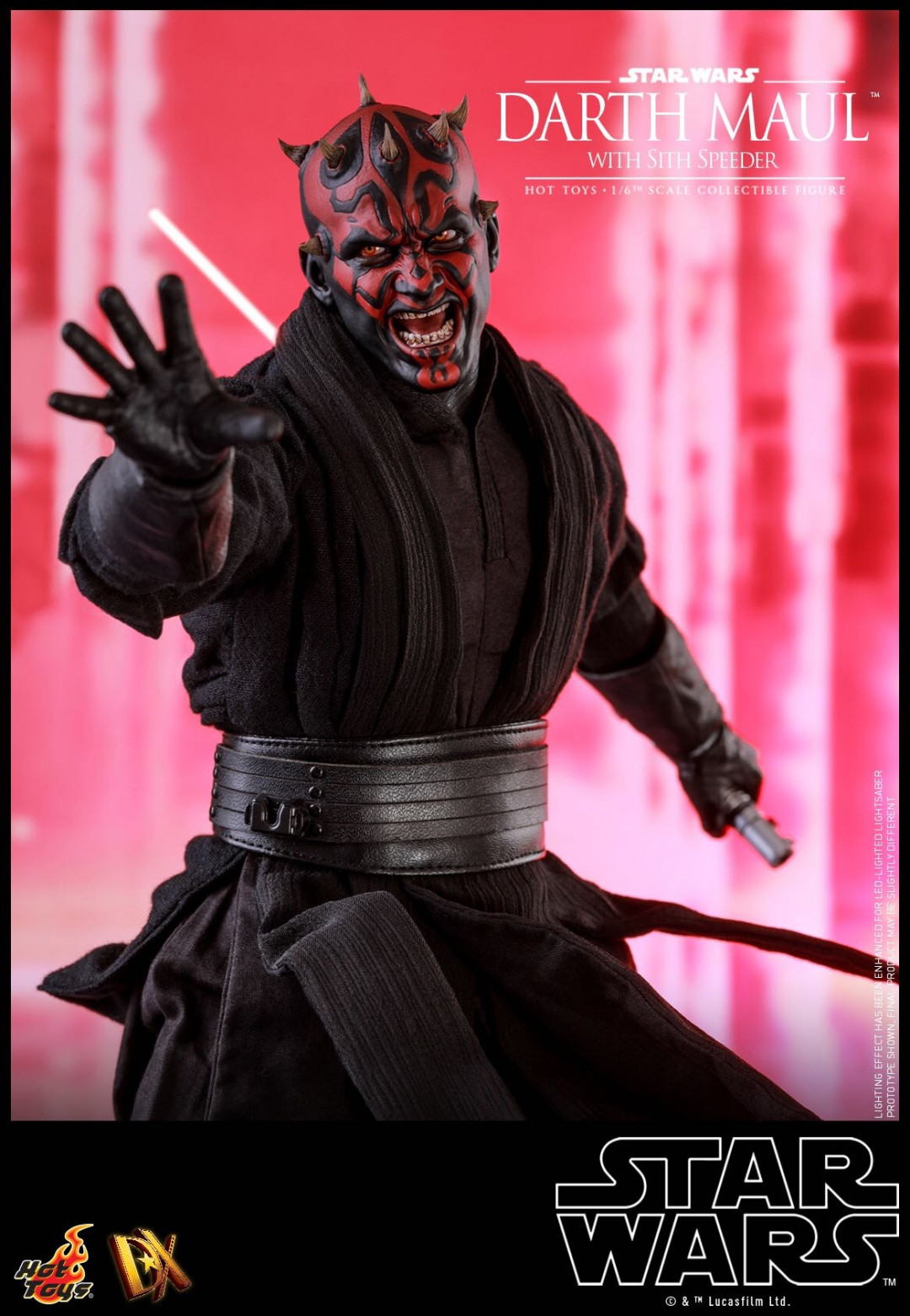 零元拍：HotToys：1/6 星战1-Darth Maul达斯摩尔与飞行摩托 套装 特别版，DX17