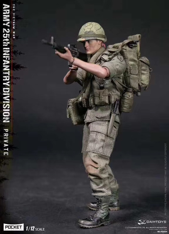 零元拍：DAMTOYS PES004 1/12 口袋精英系列 美国陆军25步兵师 新兵