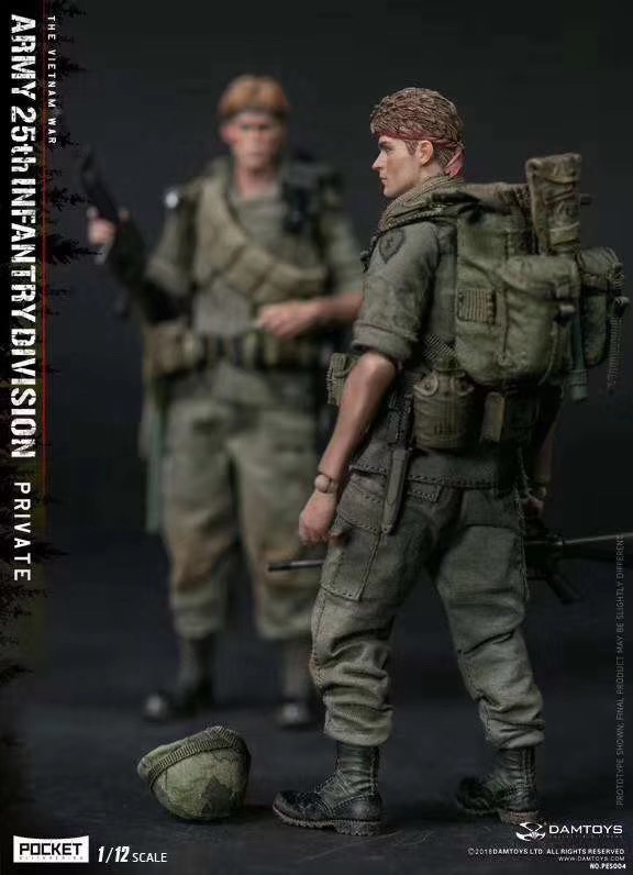零元拍：DAMTOYS PES004 1/12 口袋精英系列 美国陆军25步兵师 新兵