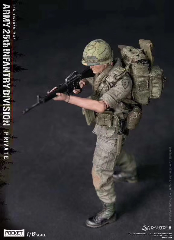 零元拍：DAMTOYS PES004 1/12 口袋精英系列 美国陆军25步兵师 新兵
