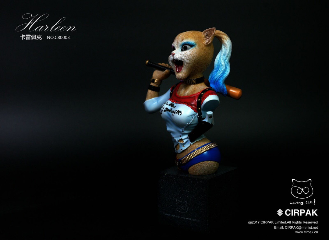 零元拍：CIRPAK ：12寸 猫小丑女Harleen 半身雕像