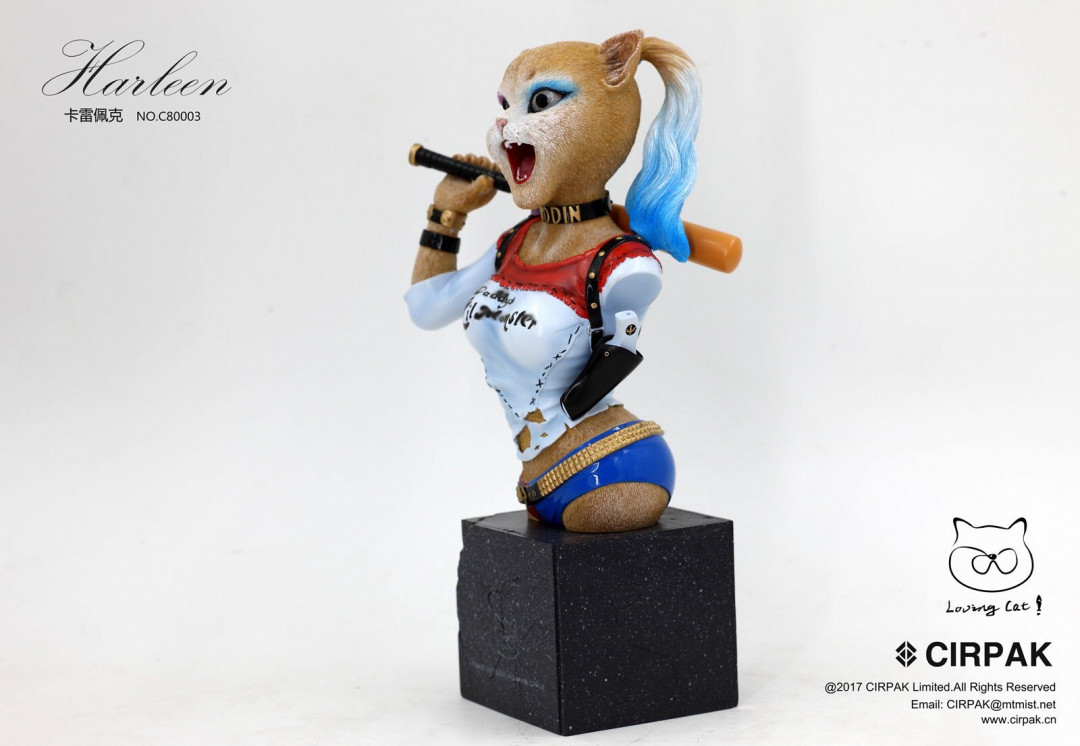 零元拍：CIRPAK ：12寸 猫小丑女Harleen 半身雕像