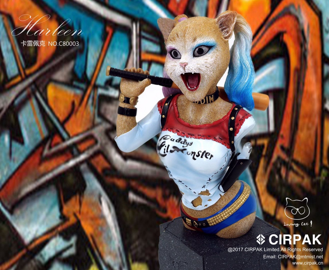 零元拍：CIRPAK ：12寸 猫小丑女Harleen 半身雕像