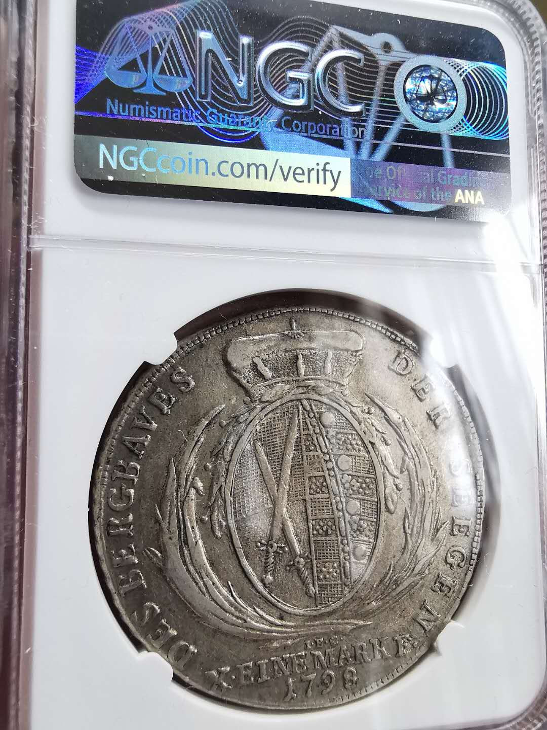 凡希社世界钱币第一百五十期 1798萨克森大型泰勒NGC-XF40