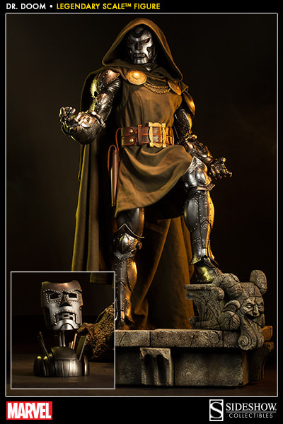 零元拍：Sideshow  毁灭博士/ Doctor Doom LSF雕像，目前只剩下半胸像了，无包装