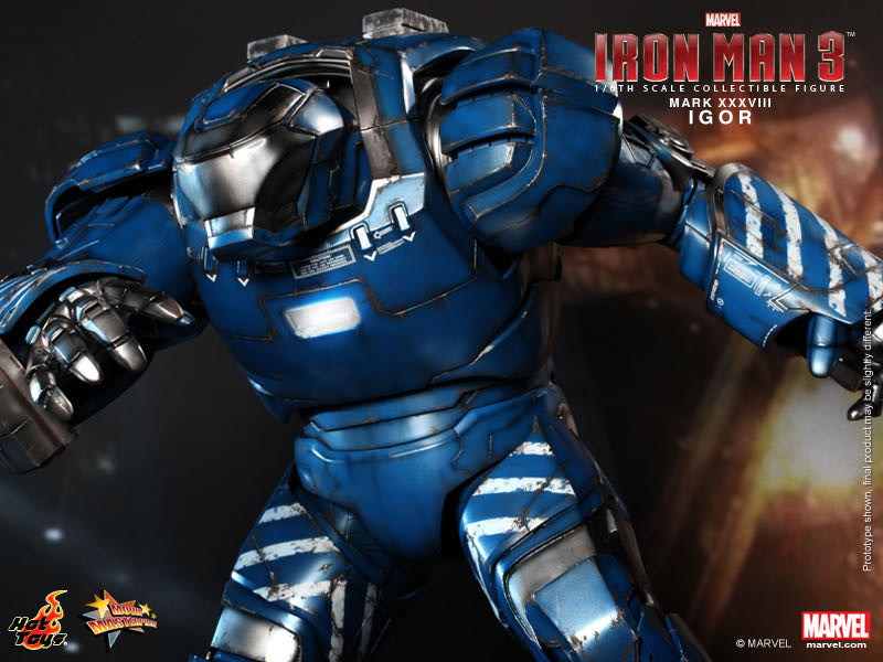 零元拍：Hottoys：MMS215 - 1/6 《钢铁侠3》- MK38 伊果IGOR