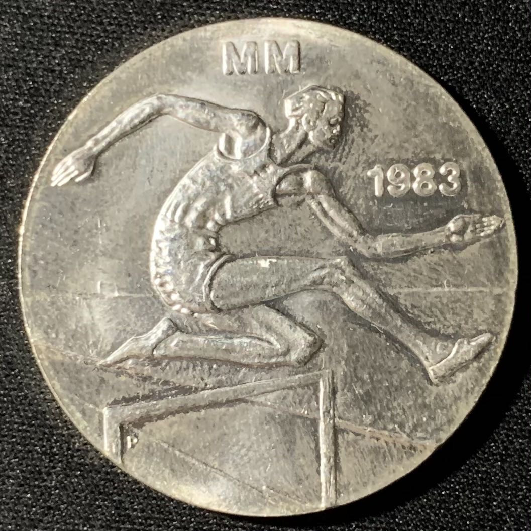 紫瑗钱币—微拍第133期  芬兰 1983年 世界田径锦标赛 50马克 22克 0.5银 UNC