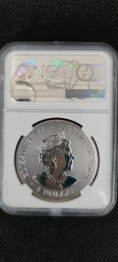 【随心拍&Getcoins】钱币拍卖第八十三期～ 澳大利亚2021年AC/DC磨砂版1盎司纪念银币