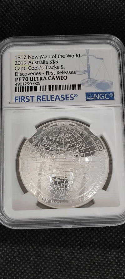 【随心拍&Getcoins】钱币拍卖第八十三期～ 2019年地图弧形银币