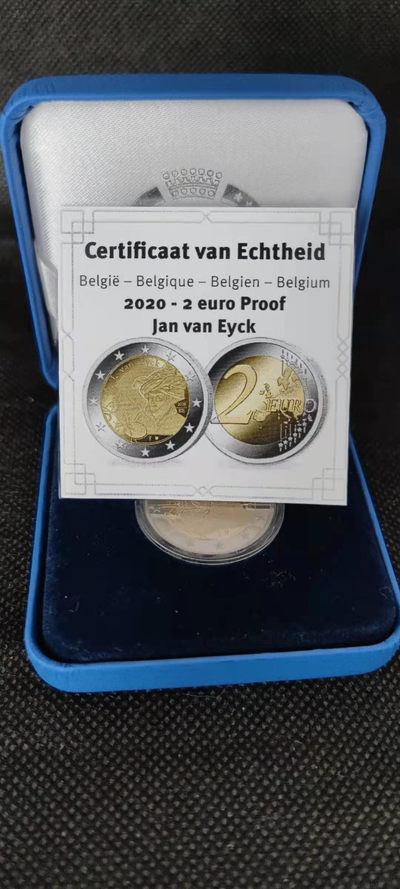 【随心拍&Getcoins】钱币拍卖第八十三期～ 比利时2020年画家杨.凡.艾克2欧元双色精制纪念币
