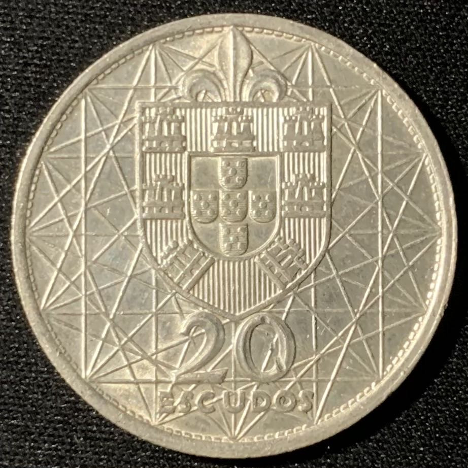 紫瑗钱币—微拍第133期  葡萄牙 1966年  里斯本大桥 20埃斯库多 10克 0.65银 UNC