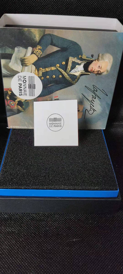 【随心拍&Getcoins】钱币拍卖第八十三期～ 法国2020年历史名人拉法耶特多边形2盎司加厚银币