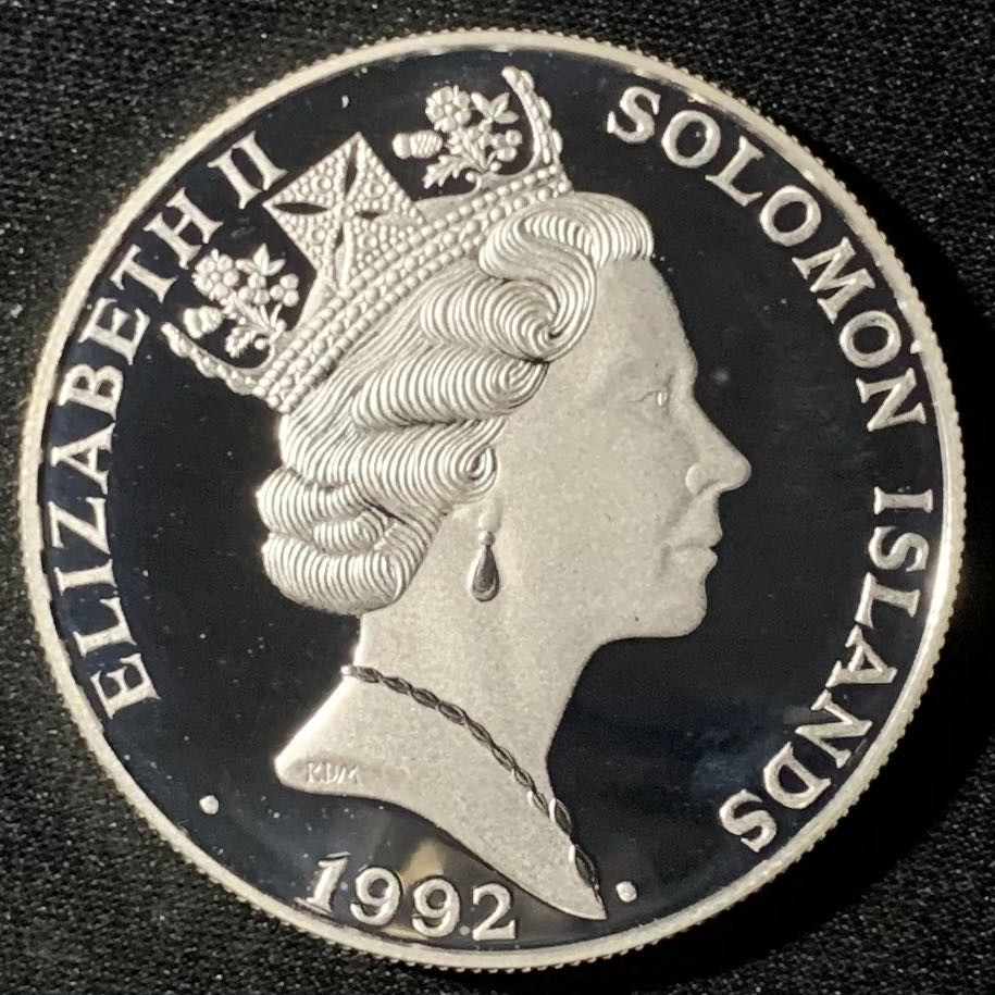 紫瑗钱币—微拍第136期  所罗门群岛 1992年 巴塞罗那奥运会 拳击 10元 31.47克 0.925银 精制