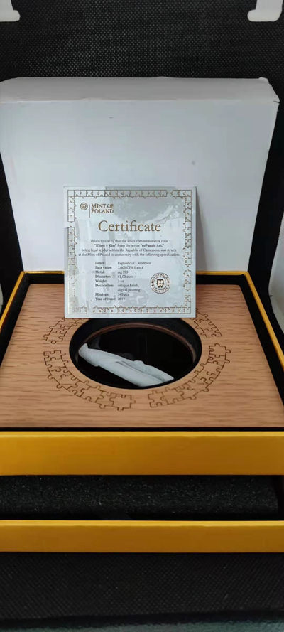【随心拍&Getcoins】钱币拍卖第八十三期～ 喀麦隆2020年拼图克里姆特--吻3盎司高浮雕彩银币