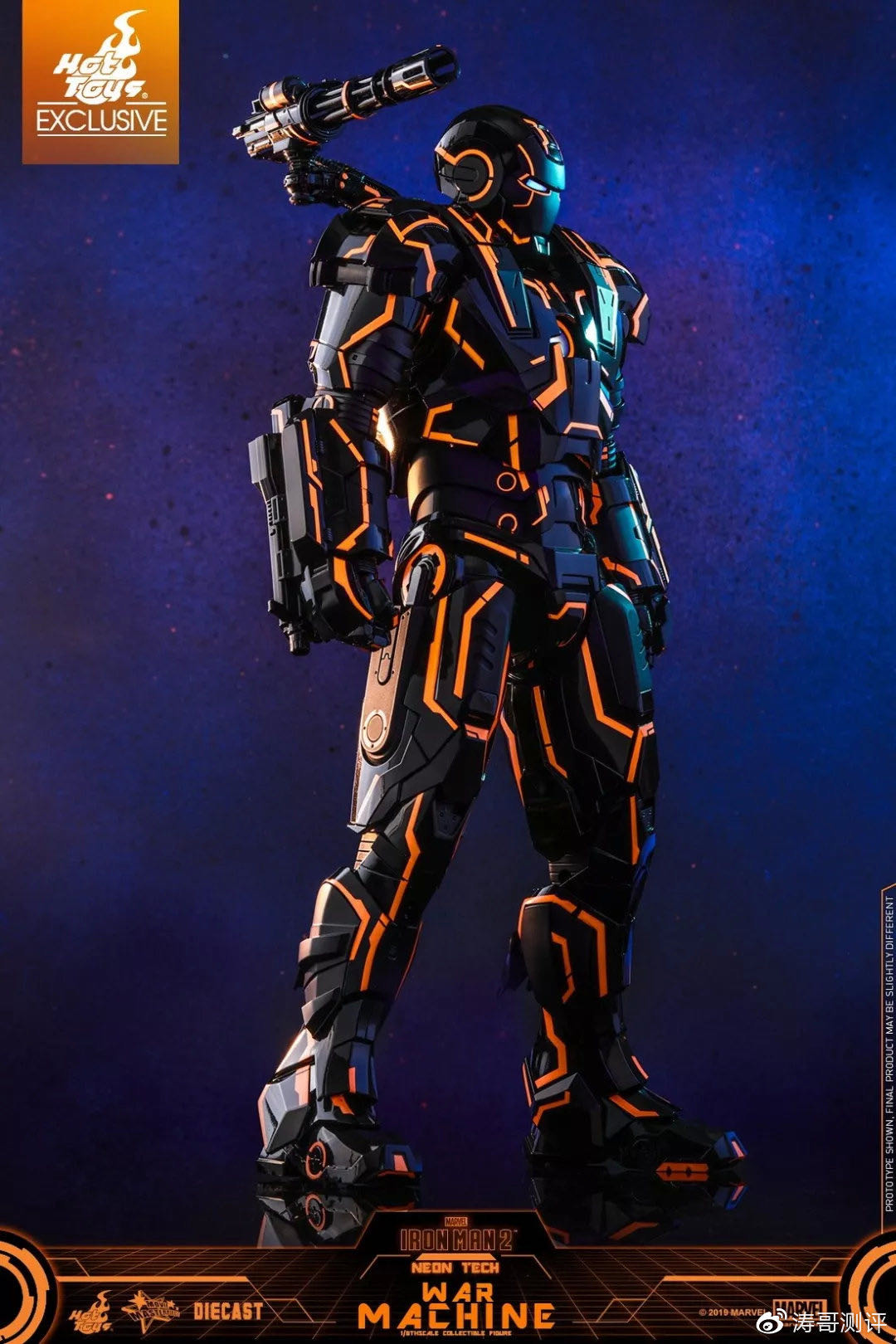 零元拍：Hottoys 1/6 MMS553D35 钢铁侠2 光速橙 战争机器 会场版限定版
