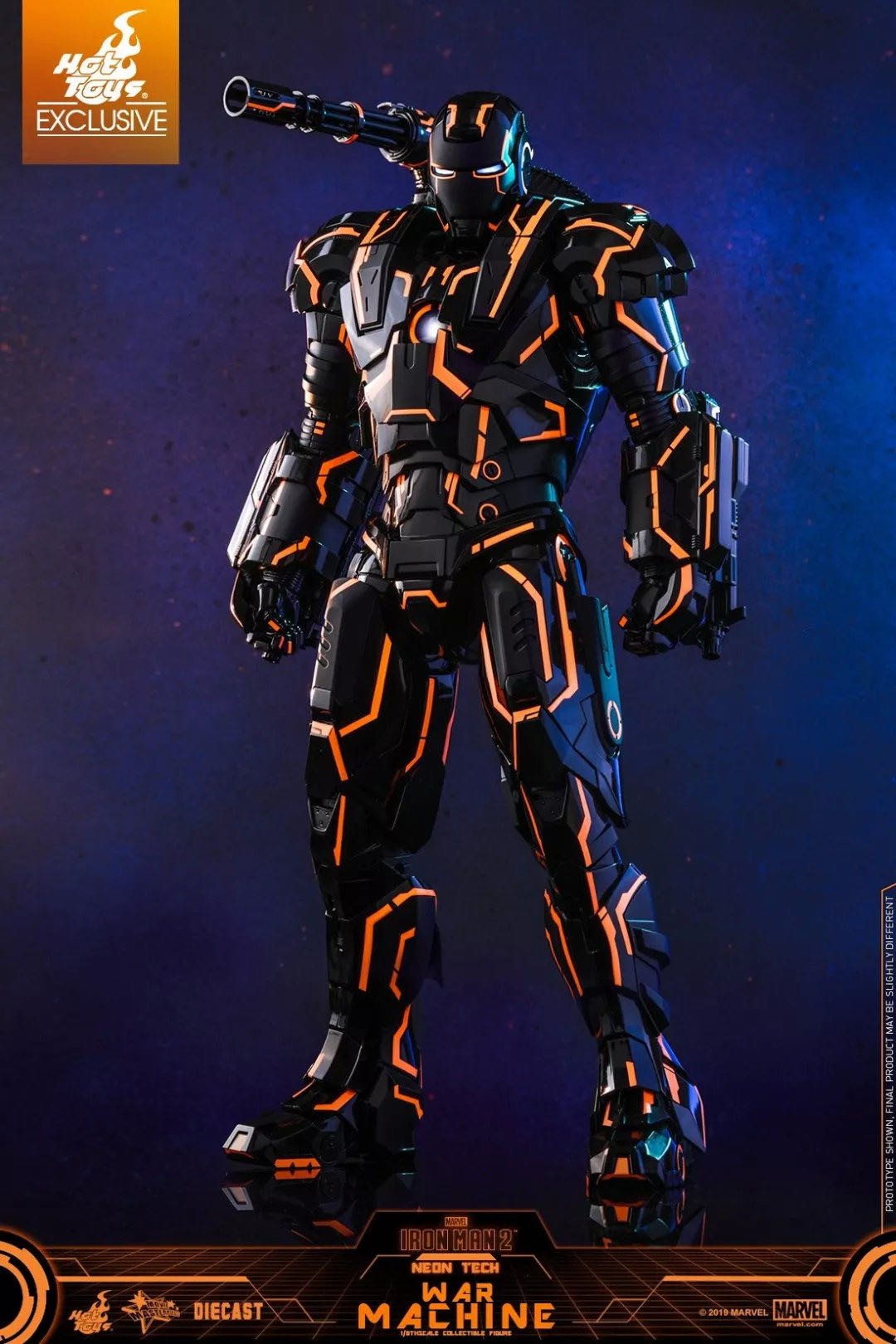 零元拍：Hottoys 1/6 MMS553D35 钢铁侠2 光速橙 战争机器 会场版限定版
