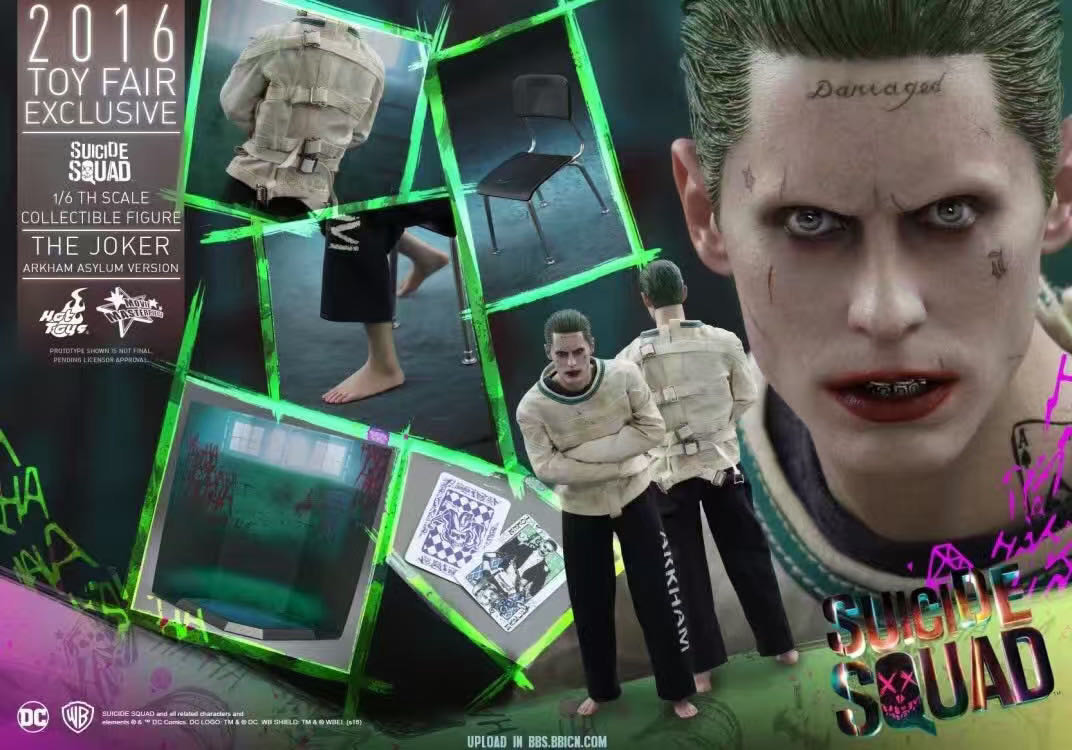 零元拍 Hottoys 1/6 MMS373 自杀小队 小丑JOKER- 疯人院版 会场限定HT2016会场限定版