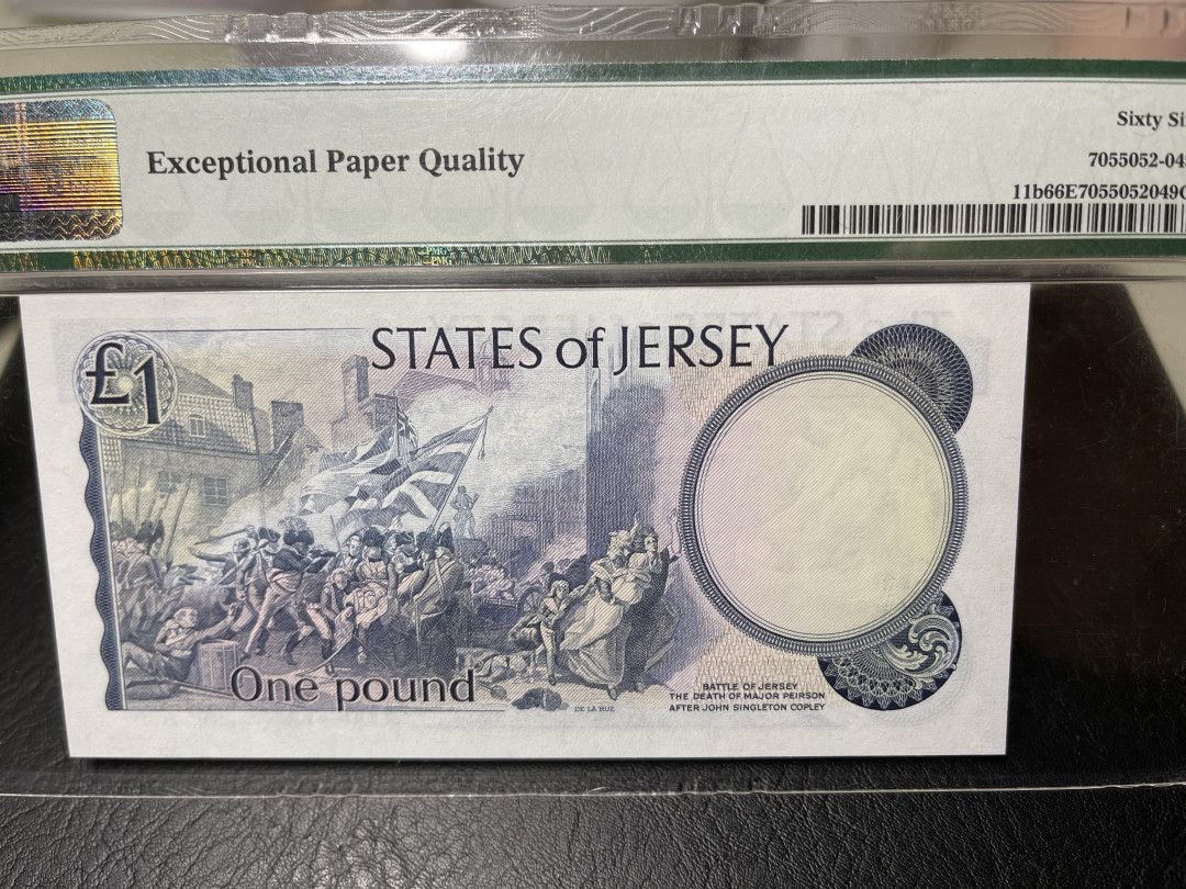 《外钞收藏家》第一百零三期拍卖 1976-88年泽西1镑  PMG66 百位号179