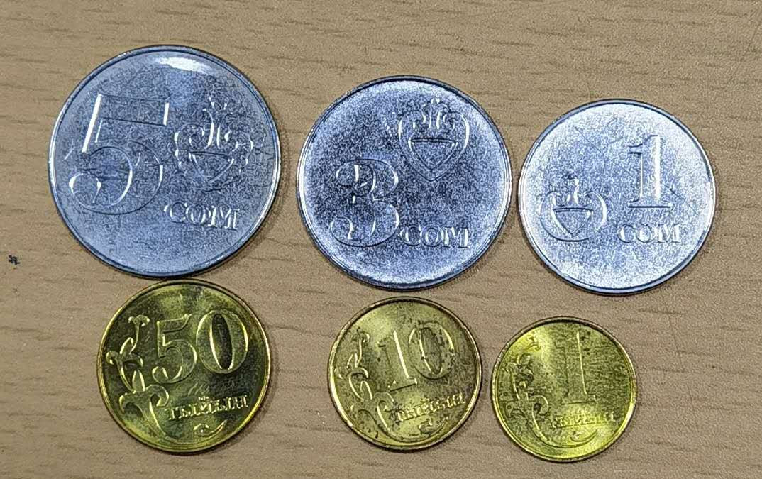 北京马甸外国钱币专卖微拍第四十六期，外国非贵金属纪念币，流通币专场，陆续上新，欢迎关注 吉尔吉斯流通币6枚/套，品相如图