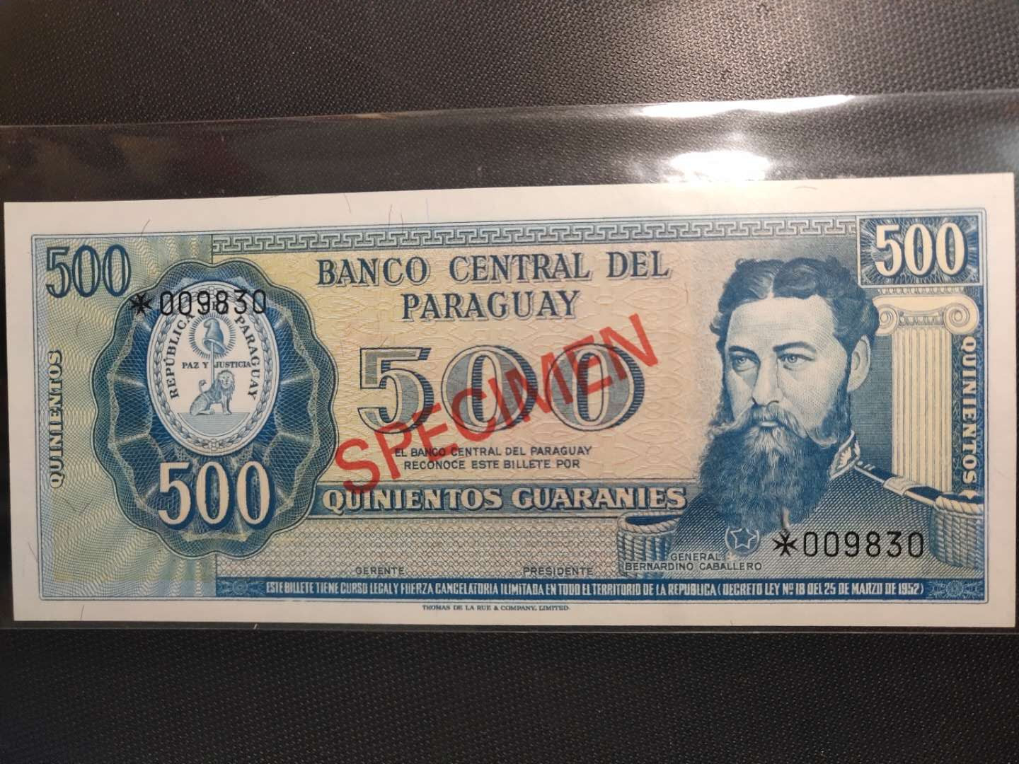 N&C第十一期: 欢乐捡漏场 1952年巴拉圭500比索 珍稀样钞! UNC