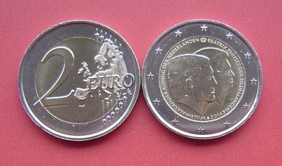 S&S Numismatic世界钱币-拍卖第37期-2欧元专场 - 荷兰2014年 国王威廉亚历山大和前女王贝娅特丽克丝 2欧双色纪念币