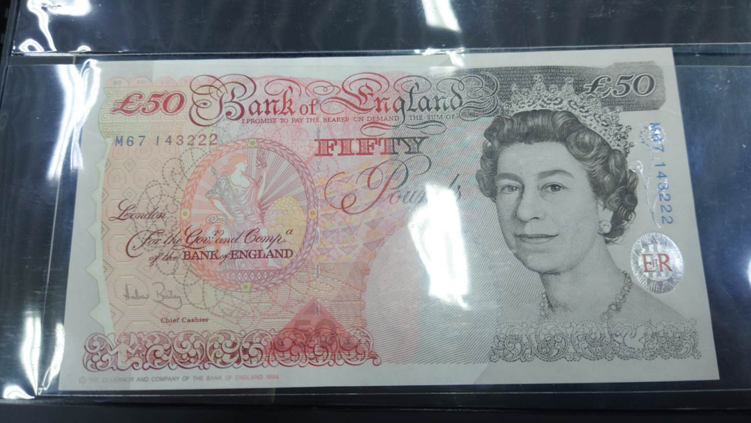 陆续更新【囧羊收藏】精选微拍第18期~2021年第九期 世界纸币精选 【已经一口价售出，请勿出价】英国E序列50镑 豹子号222 全新绝品 三签