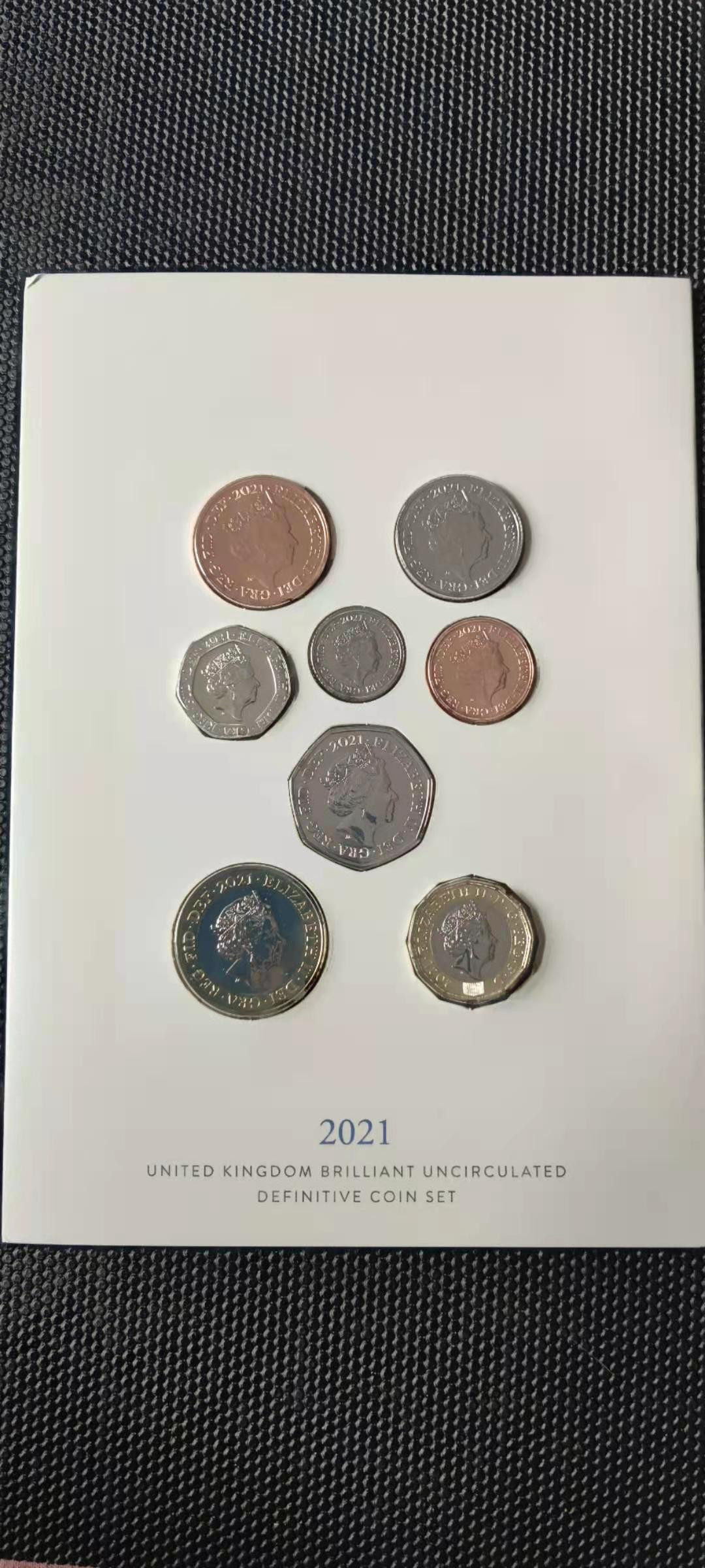 【随心拍&Getcoins】钱币直播第一期 2021年英国普制卡册8枚套装
