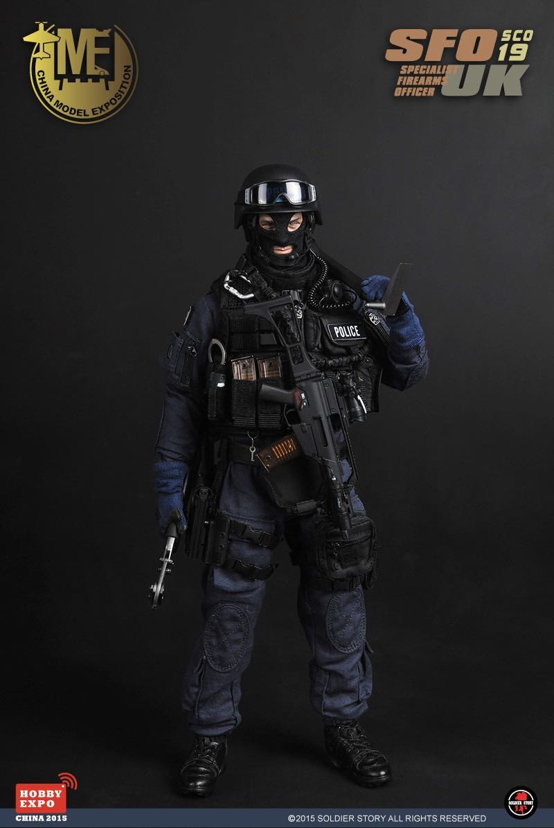 零元拍：SS090北京会场1/6 2015英国伦敦警务处 SCO19特警队 -SFO，全新未拆。