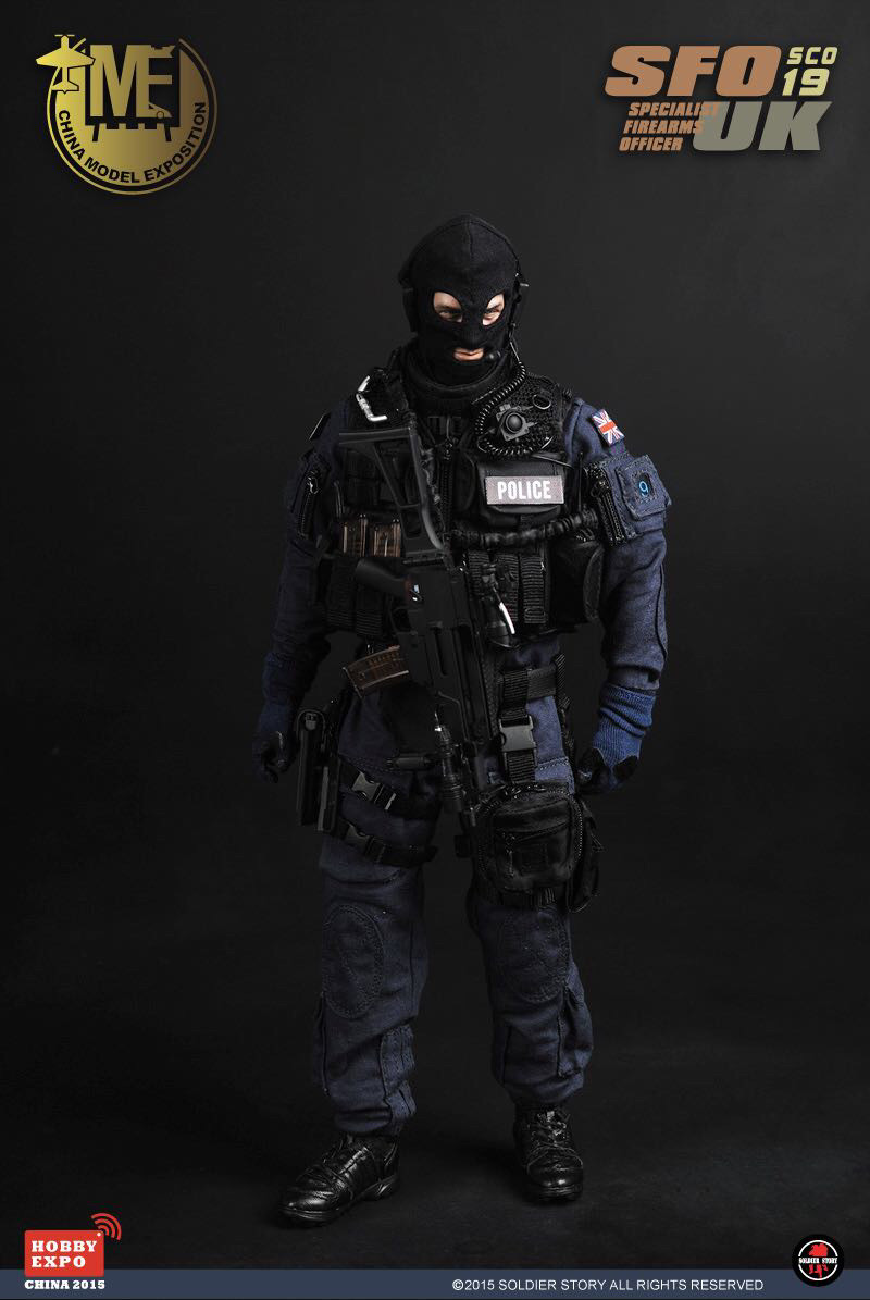 零元拍：SS090北京会场1/6 2015英国伦敦警务处 SCO19特警队 -SFO，全新未拆。
