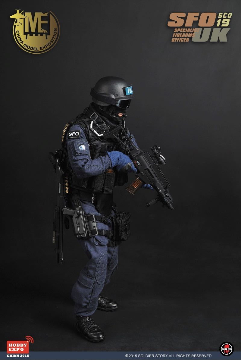零元拍：SS090北京会场1/6 2015英国伦敦警务处 SCO19特警队 -SFO，全新未拆。