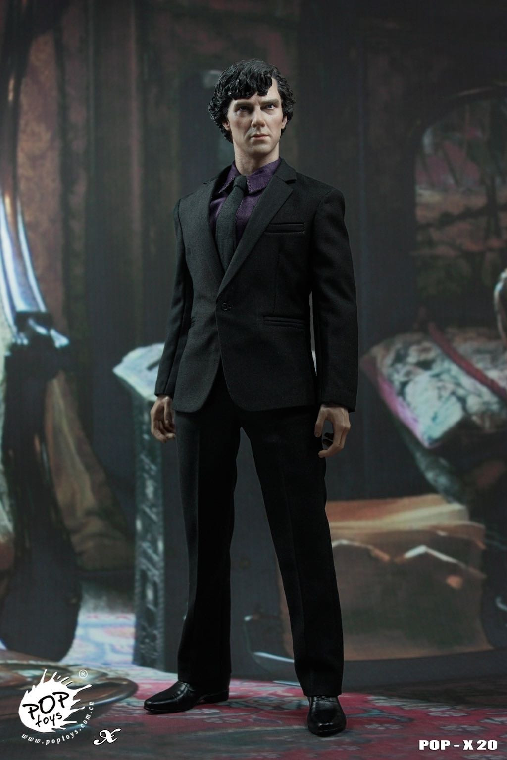 零元拍：POPTOYS 1/6 型系列 X20 神探夏洛克 整盒人偶，全新未拆。