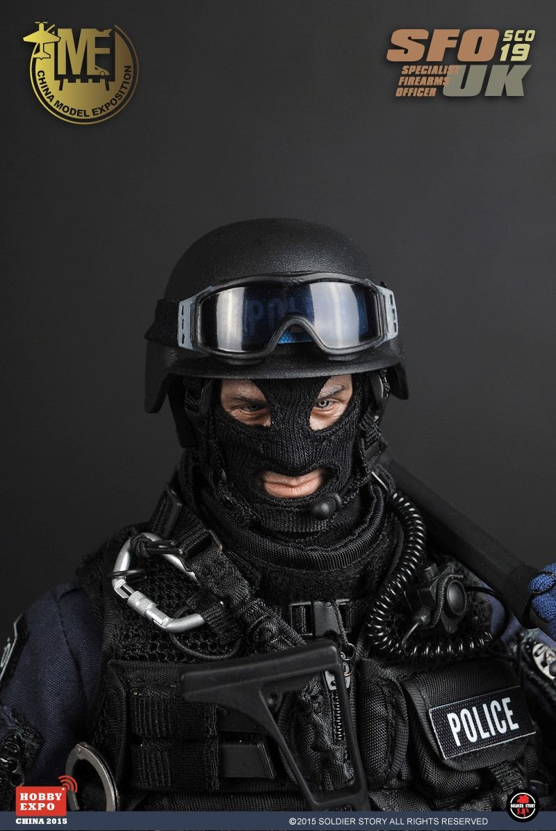 零元拍：SS090北京会场1/6 2015英国伦敦警务处 SCO19特警队 -SFO，全新未拆。