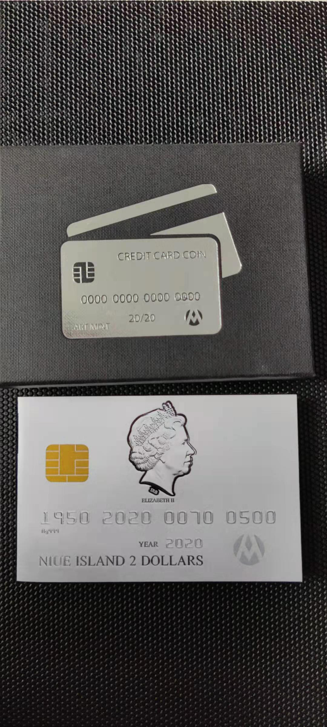 【随心拍&Getcoins】钱币直播第一期 纽埃2020年信用卡发行70周年1.5盎司银卡银币特版  首期蓝标NGC70