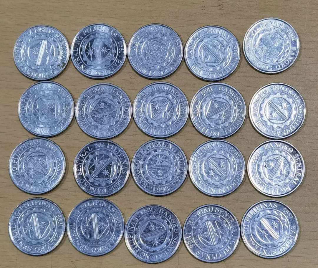 北京马甸外国钱币专卖微拍第四十六期，外国非贵金属纪念币，流通币专场，陆续上新，欢迎关注 菲律宾1比索流通币20枚，品相如图