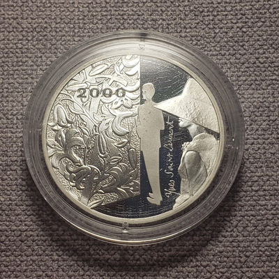 0起1加-纯粹捡漏拍-15场 - 法国2000年10法郎世界著名设计师伊夫·圣罗兰精制纪念银币