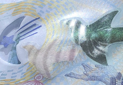 【测试钞】兰夸Durasafe三层复合基材蓝鸟测试钞UNC（窗口小五角星版）