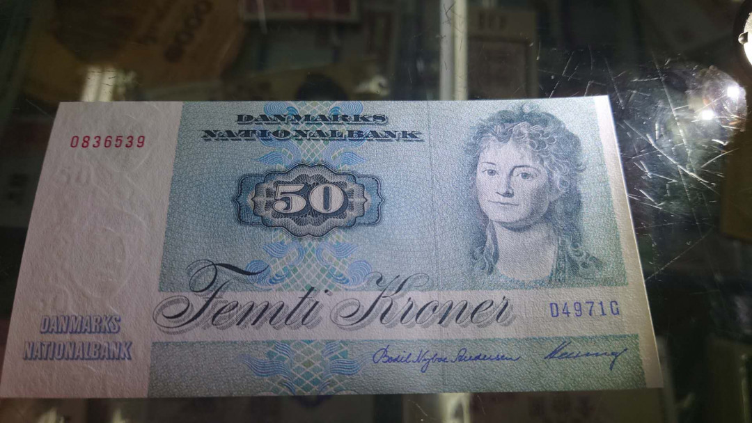 陆续更新【囧羊收藏】精选微拍第18期~2021年第九期 世界纸币精选 1997年丹麦50克朗 欧洲鲫鱼 全新绝品无47号码