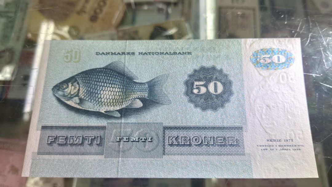 陆续更新【囧羊收藏】精选微拍第18期~2021年第九期 世界纸币精选 1997年丹麦50克朗 欧洲鲫鱼 全新绝品无47号码