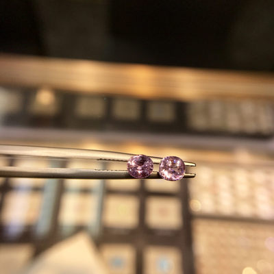 80年斯里兰卡宝石公司HH GEMS 【纯天然彩色宝石 多种珍贵宝石合集】 - Pink Sapphire 粉色蓝宝石 对子共1.27ct 纯天然裸石