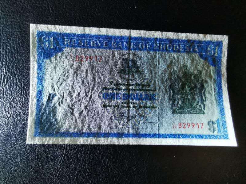 N&C 第八期: 外国纸币专场 1976年罗德西亚1元 全新
