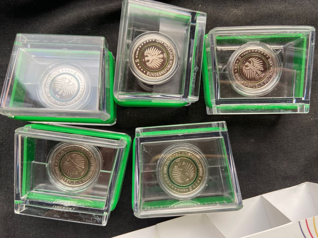 【随心拍&Getcoins】钱币拍卖第八十四期～ 【德国】5欧元精制币5枚
