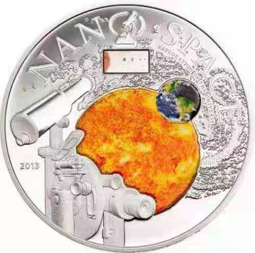 【随心拍&Getcoins】钱币拍卖第八十四期～ 库克2013年太空探索纳米芯片镶嵌彩色银币